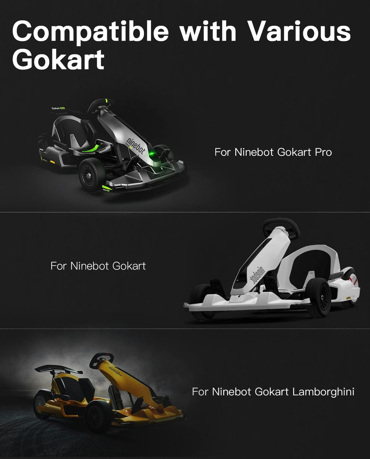 Front lip accessory for Ninebot Gokart Pro, GoKart and GoKart Lamborghini