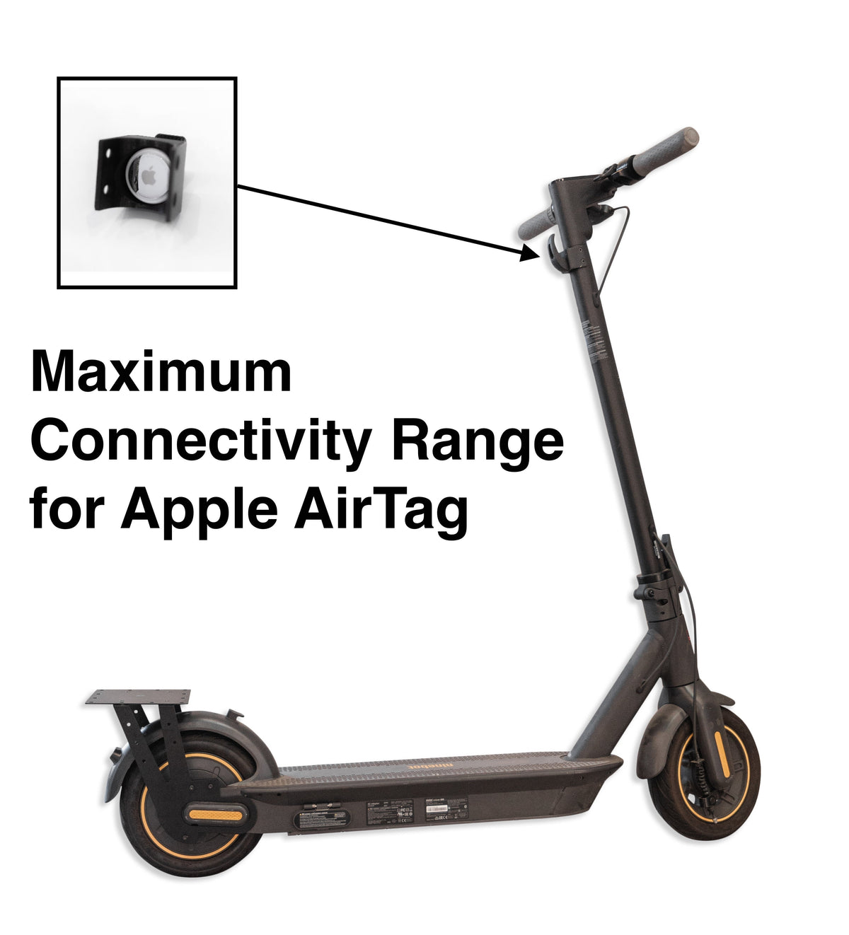 Accessories For Segway - M4M Smart AirTag Hook Ninebot Segway Max G30/G30L.  Works Perfectly With Apple AirTag.