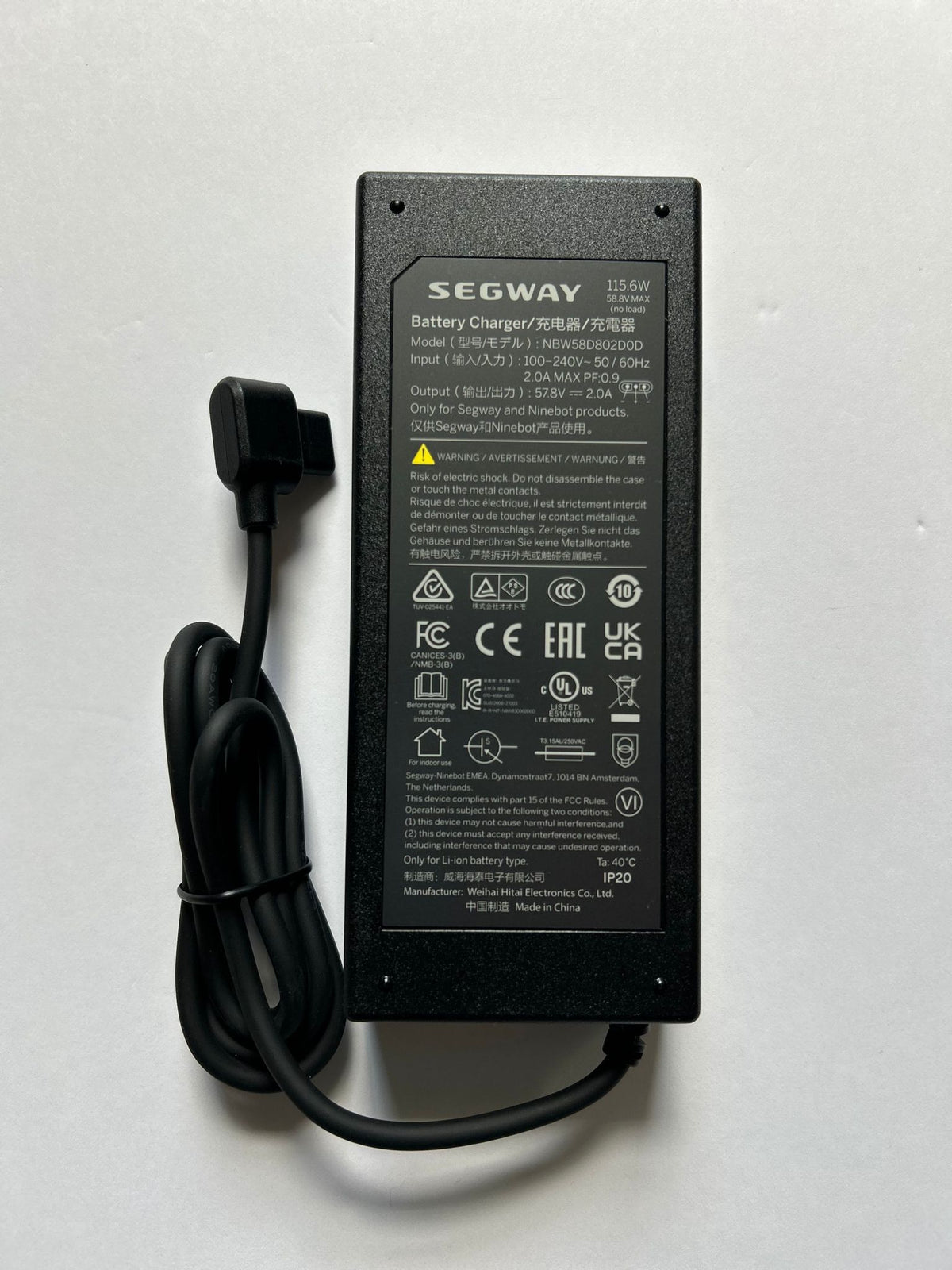 Power Charger Kit for Segway miniPLUS and Ninebot S Plus