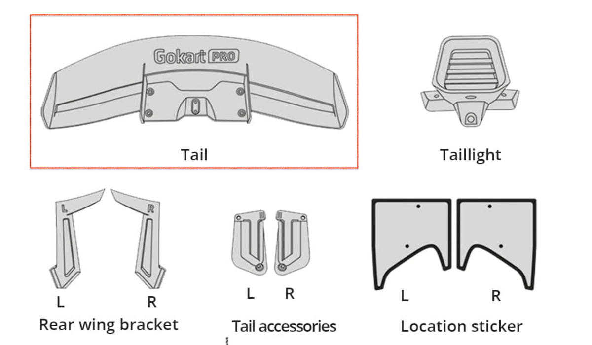 Replacement Original Spoiler for Gokart Pro
